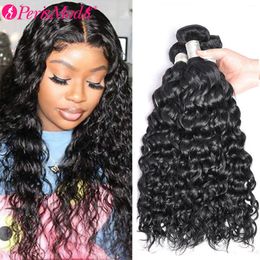 10A Water Wave Bundles Original Human Hair Extensions Brazilian Remy 30 Inch Wet And Wavy 1/3/4 PCS Natural Curly Hair Bundles