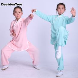 2023 children chinese traditional wushu uniform martial arts sets tai chi uniform chinese kung fu clothing for boy girl kids