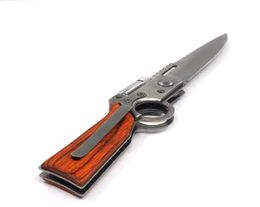 Medium size AK47 Folding Gun Knife With led light Shaped Hunting Knife Rosewood Handle Tactical Folding Knives Camping Multi Survi5537685
