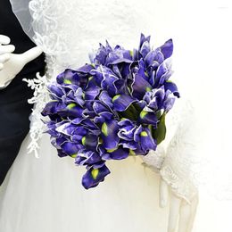 Decorative Flowers Office Decor Wedding Decoration Artificial Flower Peony Iris Fake Purple Simulation