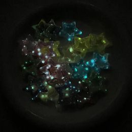 Kawaii Hollow Star Luminous Glowing Beads For Jewellery Making DIY Decorations Necklace Phone Chain Keychain Hair Rope Accessories