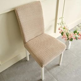 Chair Covers Elastic Jacquard Dining Cover Fashion Dacron Multiple Colours Seat Dustproof Stool Room