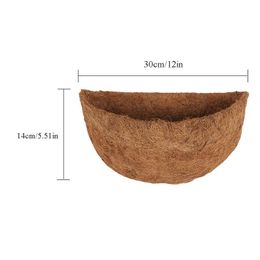 Hanging Basket Liner Planter Round Durable Natural Coconut Fibre Replacement Liners For Flower Pot Home Outdoor Garden Supplies