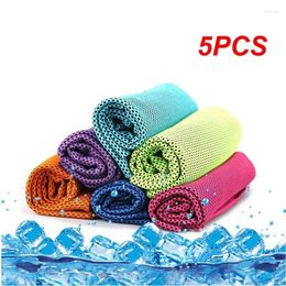 Towel 5PCS Cooling Ice Towels Microfiber Yoga Cool Thin Outdoor Sport Summer Scarf Gym Wear Icing Sweat Band Top Sports