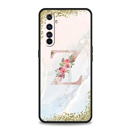 Flowers Letter Soft Phone Case For Oppo A12 A16 A74 A76 Find X5 Pro A54 A53 A52 A15 Reno 6 7 SE Z A9 2020 Pro 5G Cover Fundas