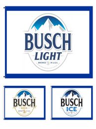 Custom Digital Print 3x5 Feet 90x150cm Busch Light Ice Bud Beer Flag For Man Cave Pub Bar Banner Decoration Funny College Dorm B2840613