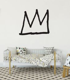 Basquiat Crown Wall Decal Art Home Decor Wall Sticker House warming gift Decoration Chambre For Living Rooms B477 2012016358022