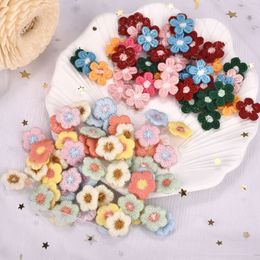 50Pcs Mixed Colors Flower Appliqued Lace For DIY Crafts Sewing Accessories Handmade Materials Wedding Supplies Home Decoration