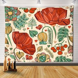 Animal Tapestry Wall Hanging Tropical Palm Plant Floral Pattern Bohemia Home Decor Yoga Mat Sofa Blanket