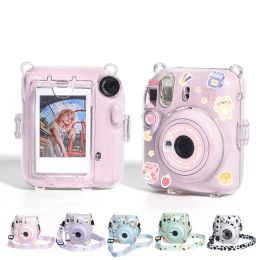 For Instax Mini 12 Crystal Transparent Protective Case Cover Bag for Fuji Fujifilm Instant Camera Bag for Instax Mini 12