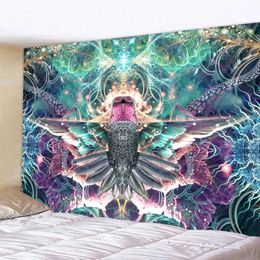 Angel Tapestries Tapestry Dream Wings Art Wall Hanging Hippie Mandala Wall Decor Witchcraft Psychedelic Boho Home Decor Yoga Mat Sofa Sheet R0411