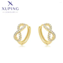 Hoop Earrings Xuping Jewellery Fashionable Exquisite Light Gold Colour Piering Hang For Women Girl Christmas Party Gifts X000791527