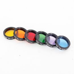 1.25" 6Colors Astro Philtres for Astronomical Telescopes Oculares Lens Planets Nebula Philtre M28x0.6 Metric Fine Thread