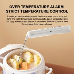 Rechargeable Food Thermometer BBQ Cooking Food Temperature Measure Tools Meat Thermometer Baking Oven Thermometer with Probe