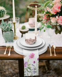 Spring Flower Butterfly Table Napkins Cloth Set Kitchen Dinner Tea Towels Table Design Mat Wedding Decor Napkins