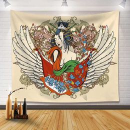 Tapestry Tapestries Wall Japanese-style Background Decorative Fabric Poster Cloth Ins Nordic Living Room Rental House Decoration Tapestries R0411