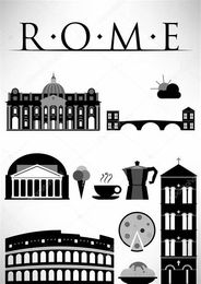 Vintage Retro Rome Italy Travel Art SILK POSTER Wall Art Home Decorative painting