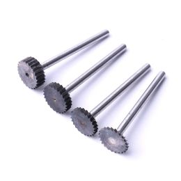 5pc Rotary File Cutter Tool 12mm*1/2/3/4mm Tungsten Steel Router Bit Cutter T Slot for Metal Wood Plastic Carving Rotary Tool