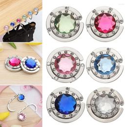 Hooks 1PC Portable Folding Crystal Table Hook Metal Handbag Hanger Diamond Bag Travel Purse Desk Clasp