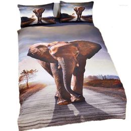 Bedding Sets 2024 Original Cartoon Animal Elephant Duvet Cover Set Home Textiles And Two Pillowcases Birthday Gift