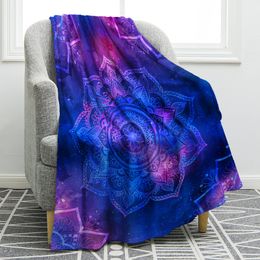 Galaxy Blanket Soft Comfortable Purple Print Throw Blanket for Sofa Chair Bed Office Ligtweight Durable Birthday Gift Blanket