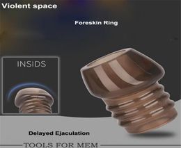 Violent space Penis sleeve Foreskin correction Cock ring Delay Ejaculation Adult sex toys for men Flexible Cockring Erotic toys3260494