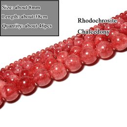 Wholesale Natural Rhodochrosite Various Shape Stone Beads Round Faceted Rondelle Square Oval for Jewelry Making Diy Bracelet