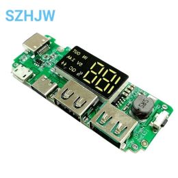 Lithium Battery Charger Board LED Dual USB 5V 2.4A Micro Or Type-C USB Mobile Power Bank 18650 Charging Module