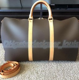 Top quality Women039s men Crossbody Duffel KEEPALL 45 50 55 Bag tote classic leather M40605 Luggage large Luxury Designer 7884031
