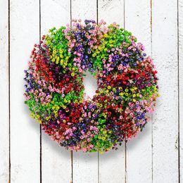 Decorative Flowers 40cm Artificial Flower Wreath Suitable For Indoor Window And Front Door Decor Wall Art Gift Party Decoration