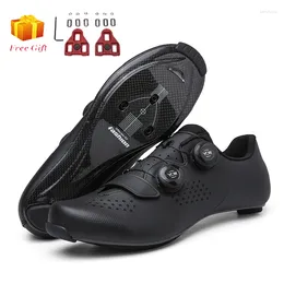 Cycling Shoes Mountain Bike Carbon Fibre Men's Cleats Road Boots Speed Sneakers Flat Off-Road Racing Shoe