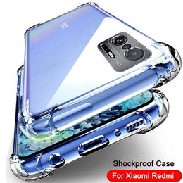 Shockproof Transparent Case For Xiaomi Mi 13 12T 11T 10T 9T Pro For Redmi Note 8 9 10 11 Pro 10S 9S 9A 12 Lite Soft Back Cover