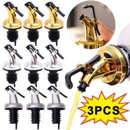 3/1PCS Oil Bottle Stopper Dispenser Rubber Lock Sealing Leak-proof Pourer Sauce Liquor Nozzle Sprayer Dispenser Kitchen Gadgets