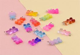 Gradient Mini Jelly Bear Candy Slime Charms Keychain Bracelets Jewelry Modeling Q03132981905