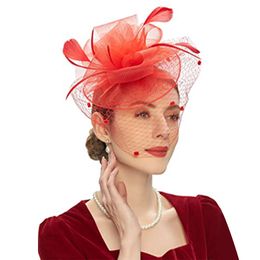 Accessoire Cheveux Retro Bridal Headgear Veil Wedding Hair Accessories Flower Plaid Mesh Feather Top Hat Hairpin Fascinator