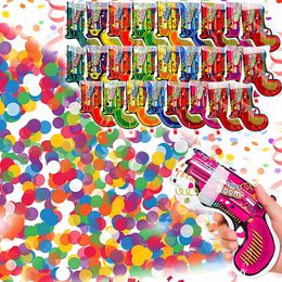 100-12Pcs Wedding Confetti Fireworks Gun Handheld Multicolor Inflatable Gun for Valentine's Day/Birthday/Party Decor Supplies