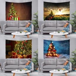 Tapestries Customizable Tapestry Christmas Tree Holiday Po Background Hanging Cloth Oversized Wall Simple Decoration Room