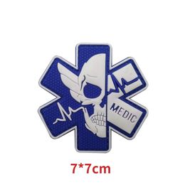 International Rescue Medical Emergency Red Ten Badge Rescue Snake Embroidered PVC Arm Badge Magic Sticker Badge Clothing Patches