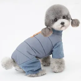 Dog Apparel Small Jumpsuit Rompers Winter Pet Clothing For Costume Harness Coat Poodle Bichon Frise Schnauzer Pomeranian Clothes