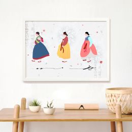 Korean Style Poster Canvas Painting Asian Korean Culture Landscape Art Wall Pictures for Living Room Bedroom Home cafe Decor