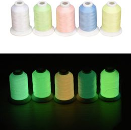 Glow in The Dark Machine Embroidery Thread 1000yards(1000M)Halloween Christmas Embroidery and Sewing Machines Free Shipping