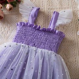 Girl's Dresses Summer Baby Girl Dresses 2024 Princess Sequins Children Birthday Party Baby Clothes Bohemia Smocked Dresses Beach Holiday Dress