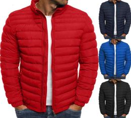 Mens Winter Padded Bubble Coat Thicken Warm Lightweight Parkas Jackets Plus Size Overcoat Zipper Streetwear Cotton Puffer Jacket3758823