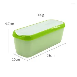 Storage Bottles Color Large Rectangular Ice Cream Box Plastic Refrigerator Food Containers Kitchen