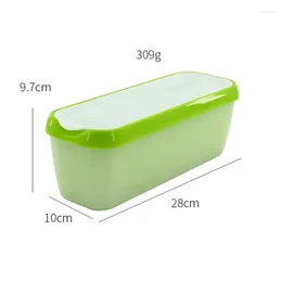 Storage Bottles Colour Large Rectangular Ice Cream Box Plastic Refrigerator Food Containers Kitchen