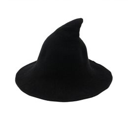 Witch Hat Diversified Along The Sheep Wool Cap Knitting Fisherman Hat Female Fashion Witch Pointed Basin Bucket for Halloween4004734