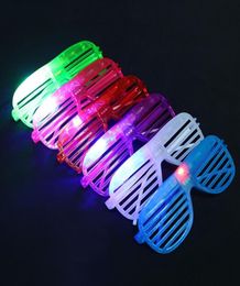 1000pcs Fashion Shutters Shape LED Flashing Glasses Light up kids toys christmas Party Supplies Decoration glowing glasses7084633