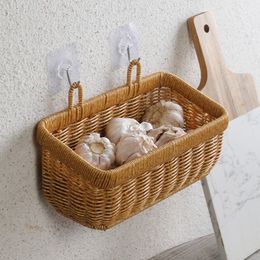 Wall Hanging Kitchen Storage Basket Home Decor Storage Organizer Woven Storage Basket for Wall Decorations Garden Plant Basket