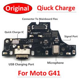 Original For Motorola Moto G41 USB Board Charging Port Board USB Connector Board Flex Cable