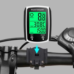 Wired Metre Bicycle Computer Speedometer Waterproof Bike Kilometre Counter Temperature Display Cycling Odometer Stand